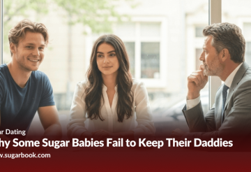 A Sugar Baby talking with two Sugar Daddies during a candid conversation about modern Sugar dating relationships.