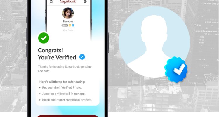 Sugarbook verification confirmation screen showing a user successfully verified