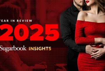 Sugarbook 2025 year in review insights report featuring luxury couple representing modern sugar daddy and sugar baby dating trends in the United States