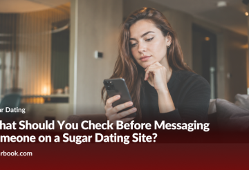 What Should You Check Before Messaging Someone on a Sugar Dating Site › Sugarbook | The #1 Sugar Daddy & Sugar Baby Dating website to meet Sugar Daddies & Sugar Babies. Build relationships, discuss allowances and get paid instantly. Woman on a couch looking at her phone, overlaid with a tip article about messaging on a sugar dating site.