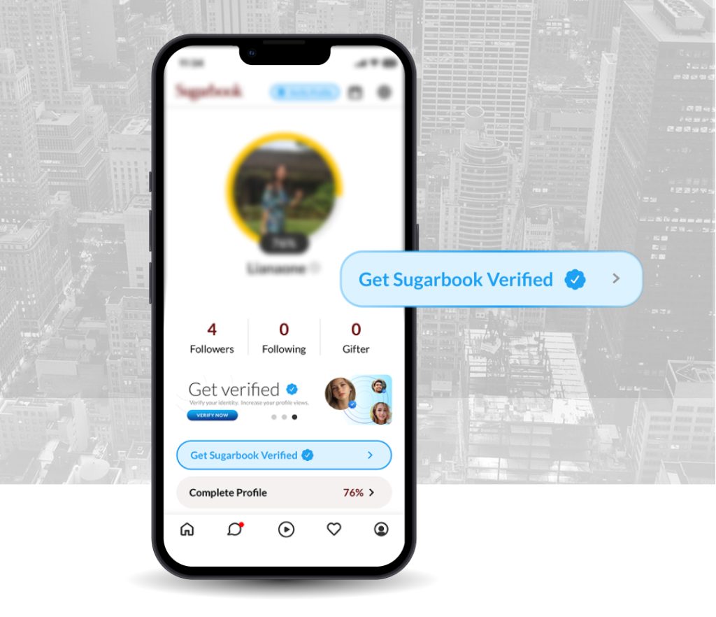 Sugarbook 臉部驗證功能畫面,顯示已完成驗證的包養交友個人檔案